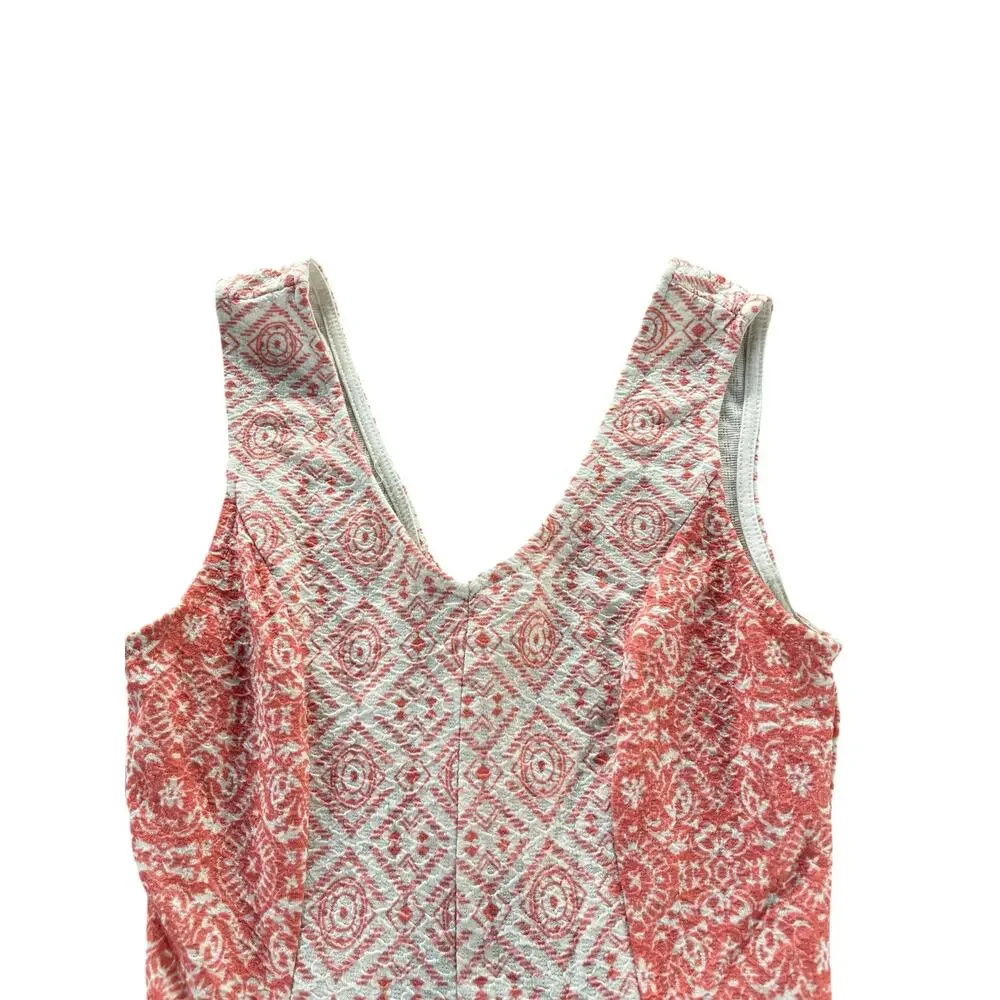 Rewind Girls Pink Aztec Print Button-Back Sleeveless Mini Dress Size Small